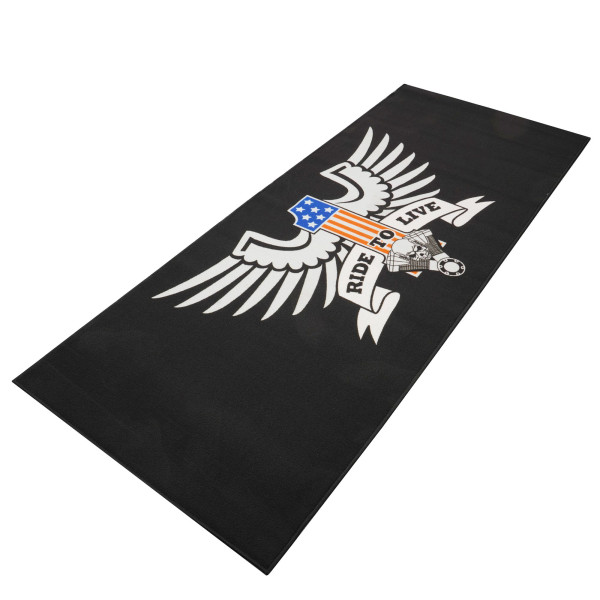 biketek Biketek custom garage mat - 'ride to live' (250x100cm)